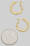 Slim Brass Tube Hoops