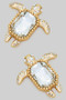 Glass Stone Turtle Studs