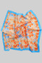 Colorful Silky Square Scarf With Flower Pattern