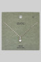 Organic Heart Cz Ac Pendant Necklace
