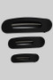 Three Piece Matte Hair Clip Set