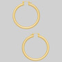 Aluminum Gold Dipped Hinge Hoop Earrings - #ME772-50