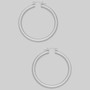 Aluminum Gold Dipped Hinge Hoop Earrings - #ME772-50