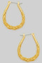 Lavish Textured Brass Weave Hoops