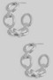 Brass Chain Link Hoops