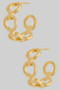 Brass Chain Link Hoops