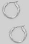 Textured Twist Brass Hoops