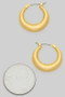 Light Textured Brass Hoops