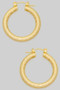 Aluminum Gold Dipped Textured Hoops - #ME774-30