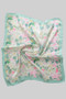 Colorful Silky Square Scarf With Flower Pattern