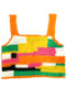 Crochet Block Color Crop Top