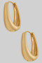 Oval Hinge Hoop Earrings