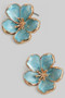 Lacquered Flower Post Earrings