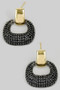 Brass Bar Studs With Cz Pave Hoop