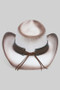 Straw Cowboy Hat Rhinestone Flower W Steer Concho