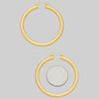 Aluminum Gold Dipped Hinge Hoop Earrings - #ME772-50