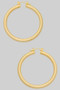 Aluminum Gold Dipped Textured Hoops - #ME774-50