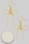 Textured Bow Drop Earrings