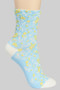 Puffy Flower Embroidered Socks
