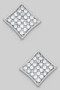 Gold Dipped Square Cz Pave Studs