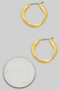 Textured Twist Brass Hoops