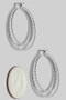 Double Stacked Textured Hoops
