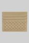 Woven Faux Leather Card Wallet