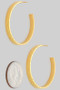 Textured Flat Brass Hoop Earrings