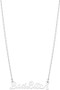White Gold Dipped Bad Bitch Pendant Necklace