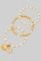 Three Piece Sea Life Charm Stretch Bracelet