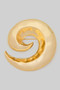 Gold Dipped Spiral Brooch Pin