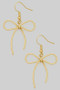 Textured Bow Drop Earrings