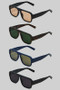 Assorted Dozen Flat Top Aviator Sunglass Dozen