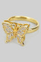 Cz Pave Butterfly Spinner Fidget Ring