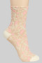 Puffy Flower Embroidered Socks