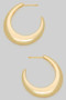 Scoop Brass Pointed Hoops