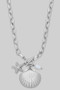 Shell Starfish And Fwp Toggle Chain Necklace