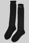 Sheer Long Socks With Bow And Pearly Bead