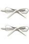 Matte Finish Two Piece Bow Hair Clip Set