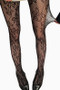 Floral Print Fishnet Stockings