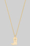 18K Gold Dipped Open Cross Cowboy Boot Necklace