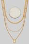 18K Gold Dipped Three Layered Chain Teardrop Penda