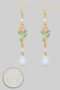 Tiered Flower And Pearl Drop Earrings