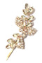 Rhinestone Leaf Hair Pin