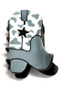 Mini Animal Print Cowgirl Boot Hair Clip