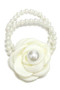 Mesh Flower Pearl Hair Tie