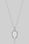 Brass Pickleball Cz Pave Pendant Necklace