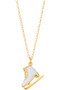 Ice Skate Pendant Necklace
