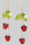 Tiered Raspberry Drop Earrings
