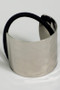 Hammered Half Tube Metal Hair Tie